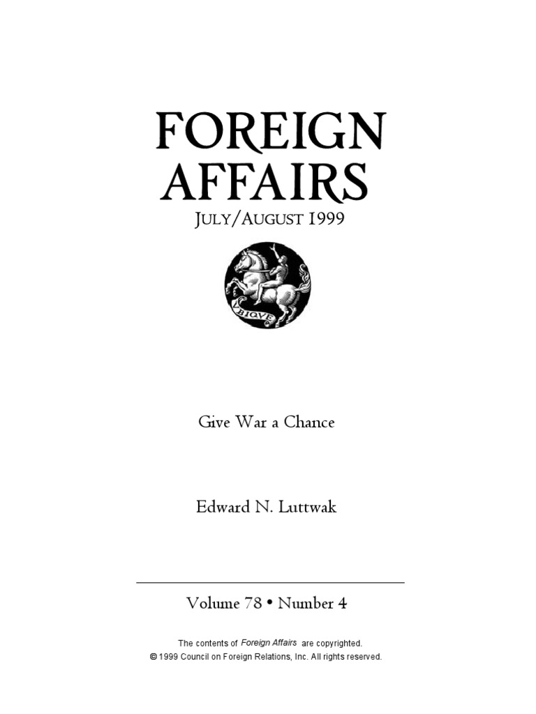 edward luttwak give war a chance